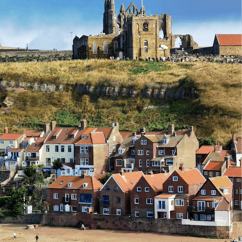 Make the twelve-minute car journey to the beach and haunting abbey of Whitby