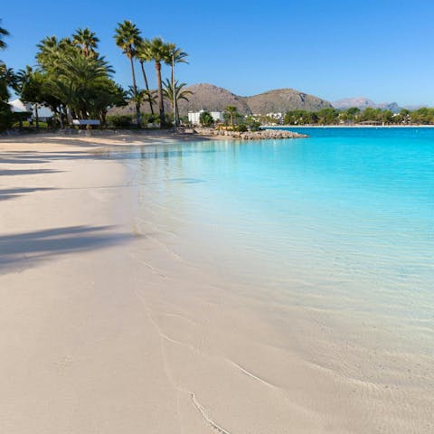 Splash in the sea at nearby Alcudia beach