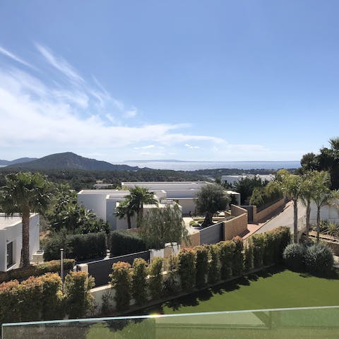 Head up to the first floor balcony for a view out to sea