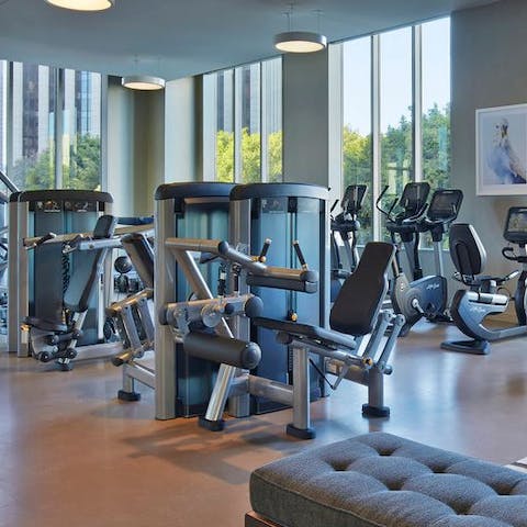 Work up a sweat in the state-of-the-art residents' gym