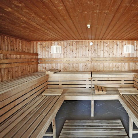 Sweat it out in the home's communal sauna