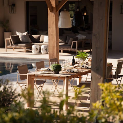 Gather on the terrace for a French feast, followed by a glass of rosé