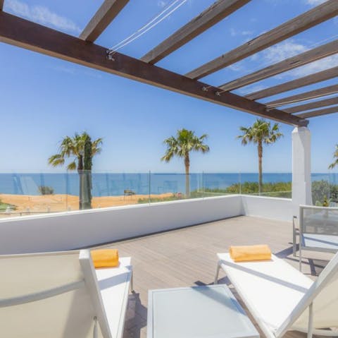 Drink in the view over nearby Vale do Lobo beach and the vast Atlantic beyond