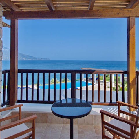 Soak up the stunning sea views from the balcony