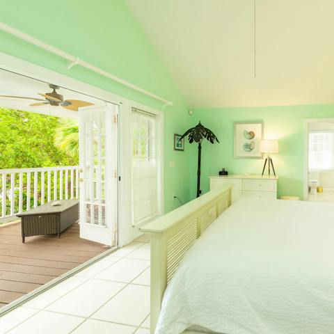 Wake up to the view from your private balcony and the sunlight bathing the house in natural light