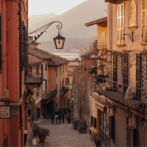 Stroll into Bellagio and explore the charming streets with a gelato in hand