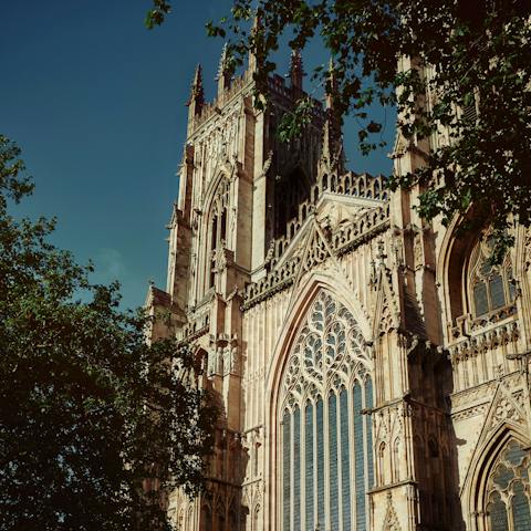 See the impressive York Minster up close, less than ten minutes' walk away