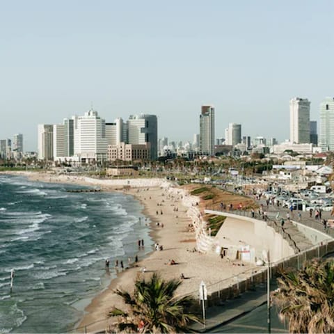 Flip-flop down to Tel Aviv's sandy shores, it's just an easy stroll away