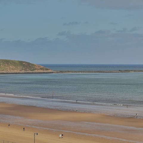 Pack up your bucket and spades and hit the beach, it's just five minutes from your door