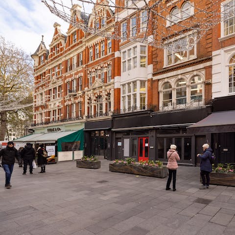 Step out the front door and visit the cinemas of Leicester Square at the end of your street