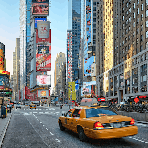 Feel the buzz of the city with a visit to Times Square