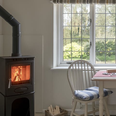 Throw some logs into the log-burner and warm up cold toes