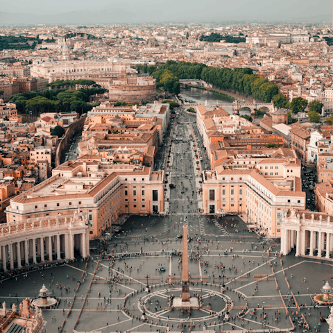 Make your way into Rome to tour the sites of the Eternal City