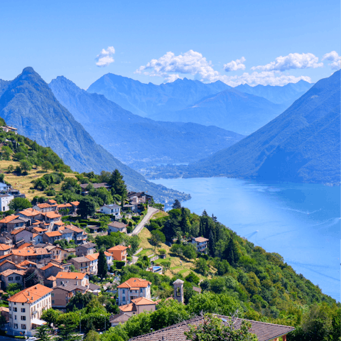 Take in the beauty of Lake Lugano – it's a short drive away