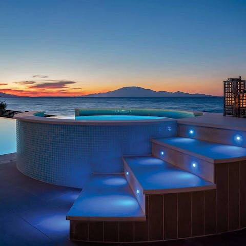Unwind with an evening dip in the jacuzzi