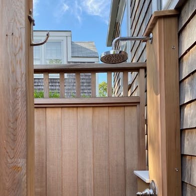 Cool off with the outdoor shower 