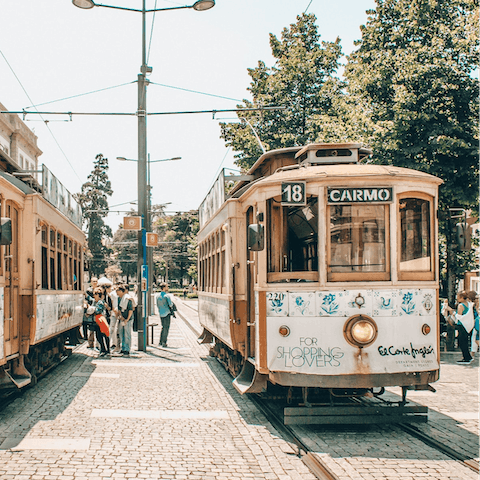 Take the tram and experience an atmospheric ride across the city 