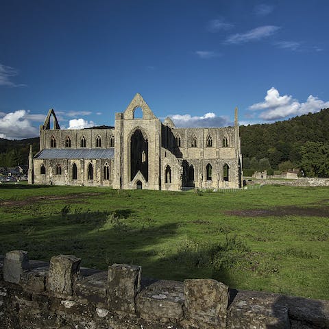 Admire the spectacular ruins of Tintern Abbey