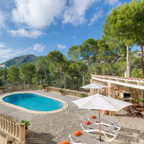 Relax under the Spanish sun in the fabulous pool area