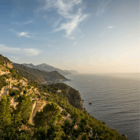 Admire the dramatic coastlines of this beautiful Balearic Island
