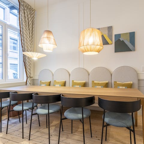 Gather everyone together in one of the stylish dining areas