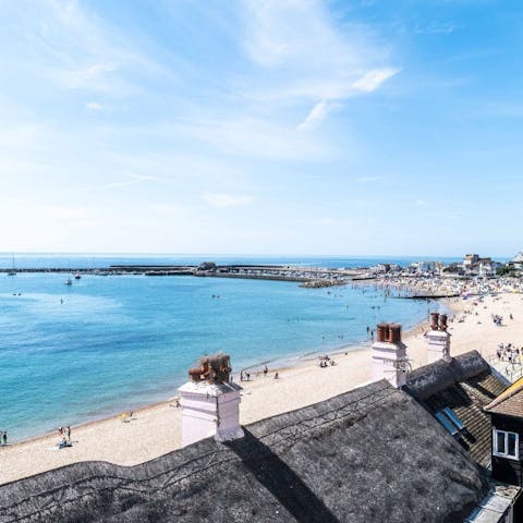 Stroll down to Lyme Regis beach, moments away