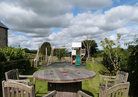 Keep the kids entertained in the back garden as you sip alfresco wine