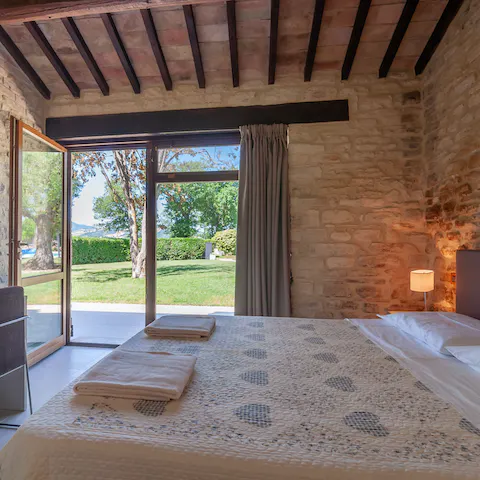 Open the doors and feel the relaxing presence of the garden from the bedrooms