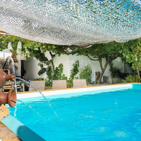 Cool off from the Spanish sun with a relaxing swim in the private pool