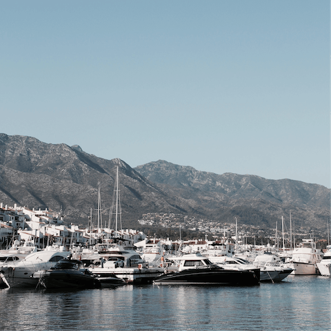 Dial up the glamour in Puerto Banus, a short drive away