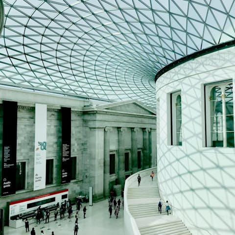 Spend an afternoon at the British Museum, a seven-minute walk away