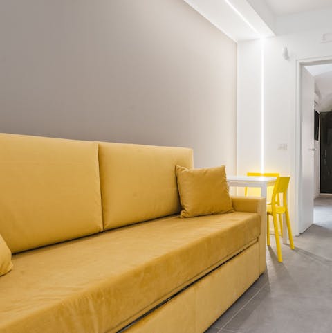 Lounge and dine in zesty style