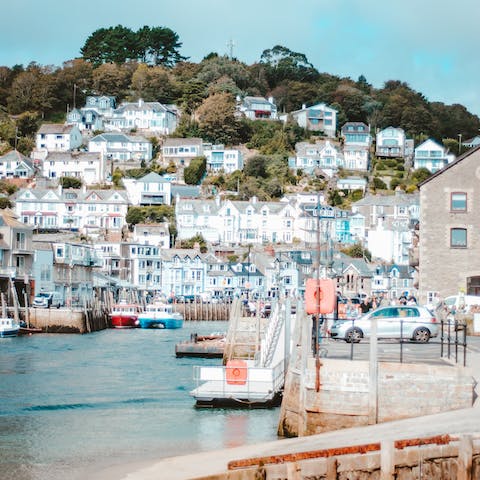 Visit Looe, just over a thirty-minute drive away