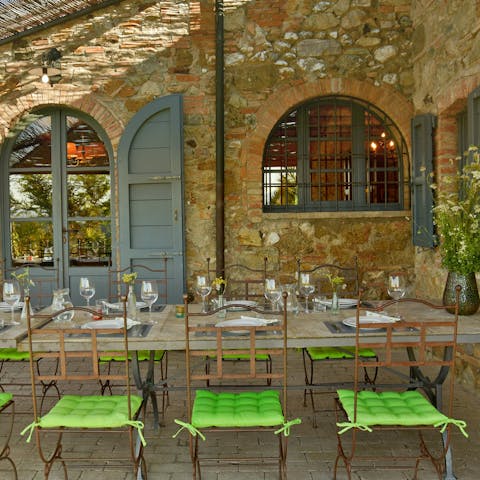 Serve up some Italian culinary delights at the alfresco dining area 