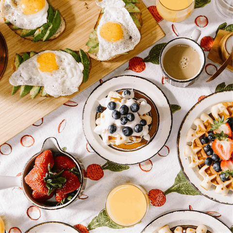 Have your host deliver a fresh breakfast to your door every morning