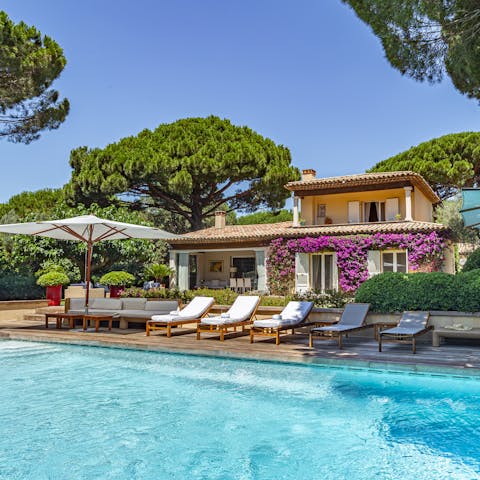 Embrace lazy days by the pool or drive to nearby Plage de Pampelonne