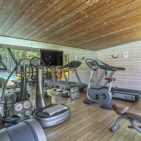 Enjoy an energising workout in the home gym