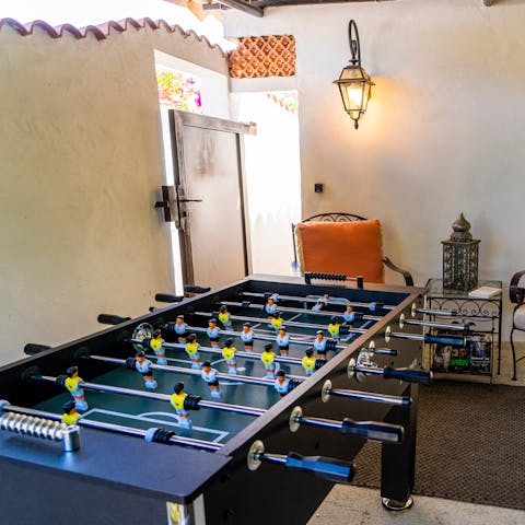 Challenge your loved ones to a game of table football