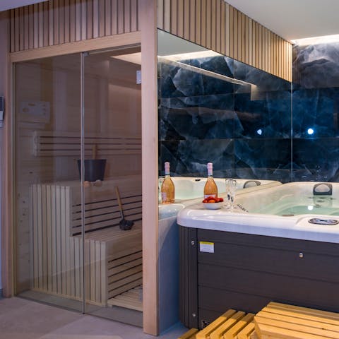 Feel your stress melt away in your very own private sauna