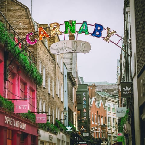 Head out to Carnaby Street in Soho for dinner and drinks, just a five-minute walk