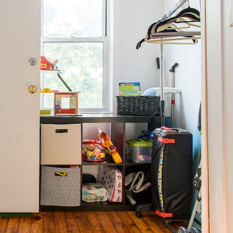 Set up the spare nook as a playroom or work station