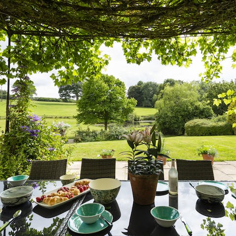 Enjoy breakfast in style out on the terrace