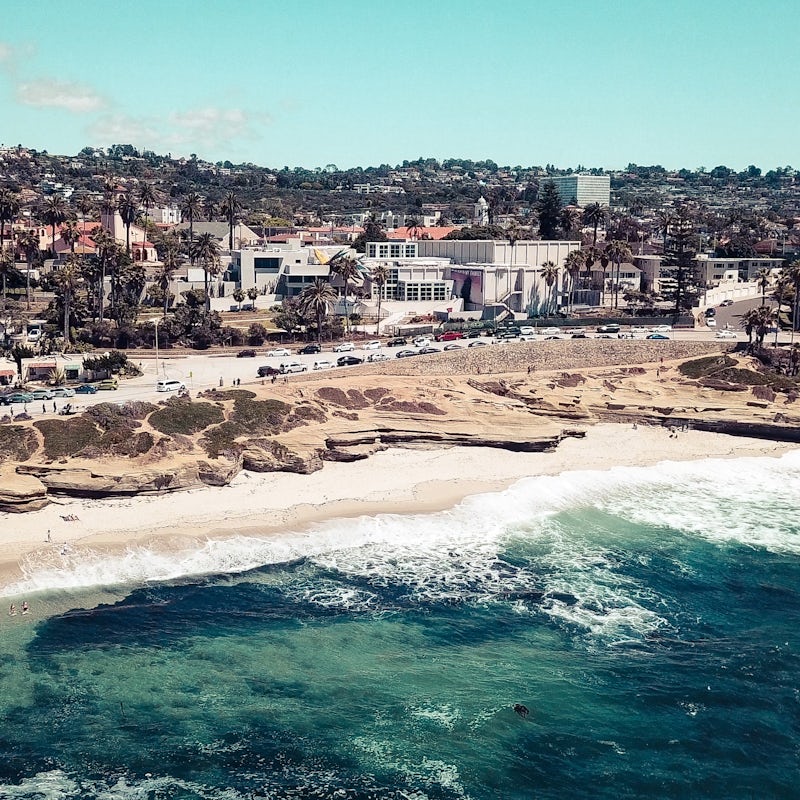 Hit the waves at Windansea Beach, a seven-minute walk away
