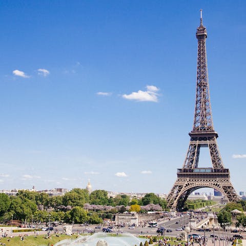 Walk to the Eiffel Tower, less than five minutes from your front door