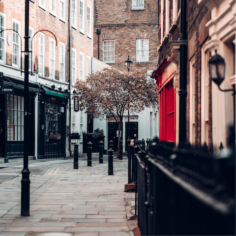 Discover one of London's best shopping districts – Soho, just a five-minute stroll away 