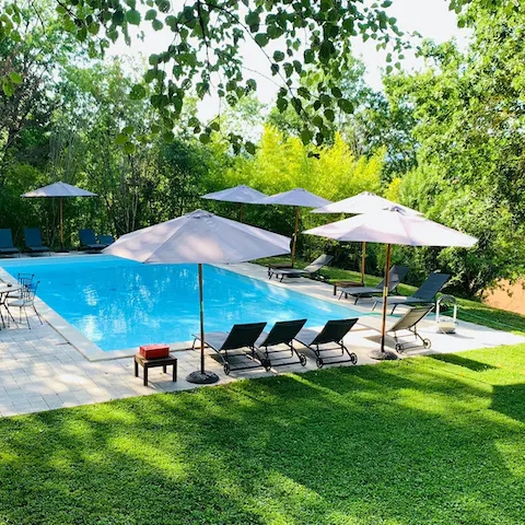 Beat the heat with a dip in the shared swimming pool