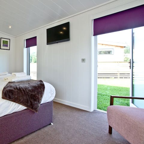 Step right out to the lush lawns from your cosy bedroom