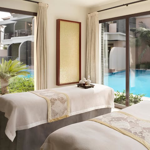 Indulge in a relaxing treatment at the resort's luxury spa