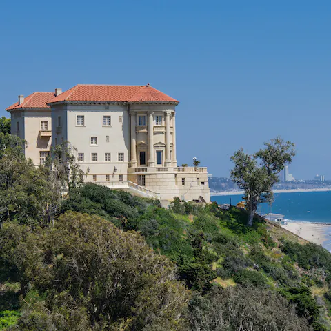 Wander ten minutes on foot to admire ancient artifacts at the Getty Villa