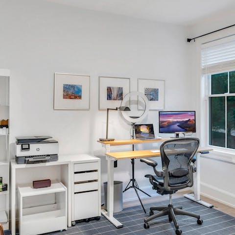 Catch up on some work without distractions in the home office